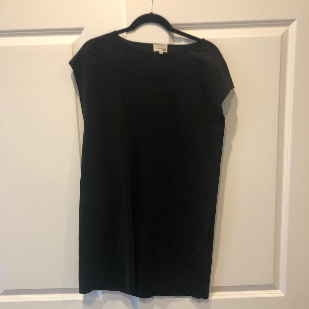Aritzia Wilfred Free Suede Black Dress